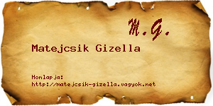 Matejcsik Gizella névjegykártya