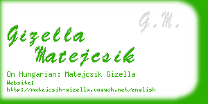 gizella matejcsik business card